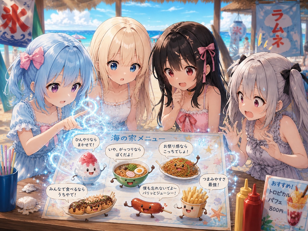 しゃべる海の家メニュー！？
