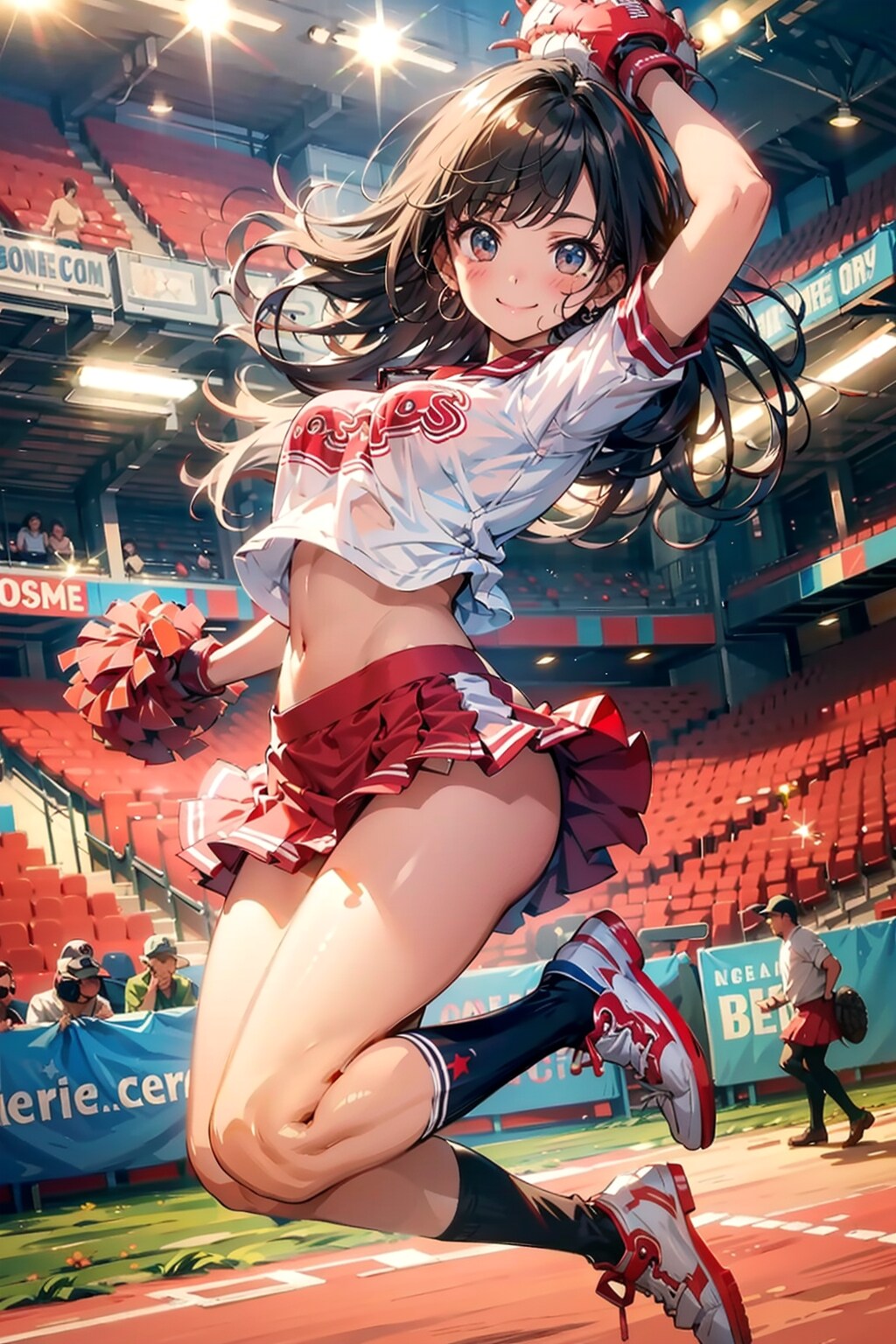 グラウンドのチアガール