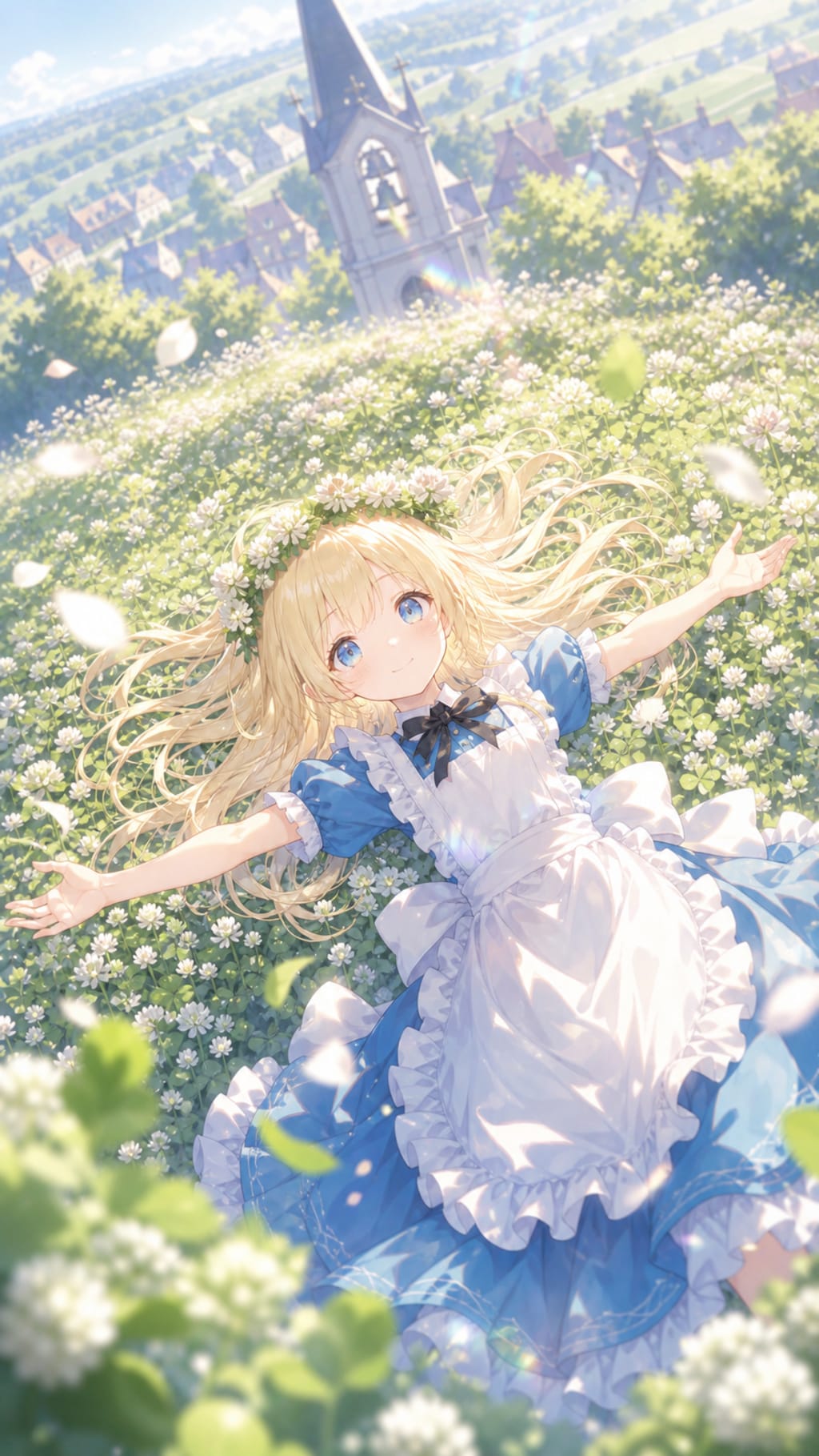 シロツメクサの花冠