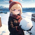 雪遊び金髪ちゃん 5枚目