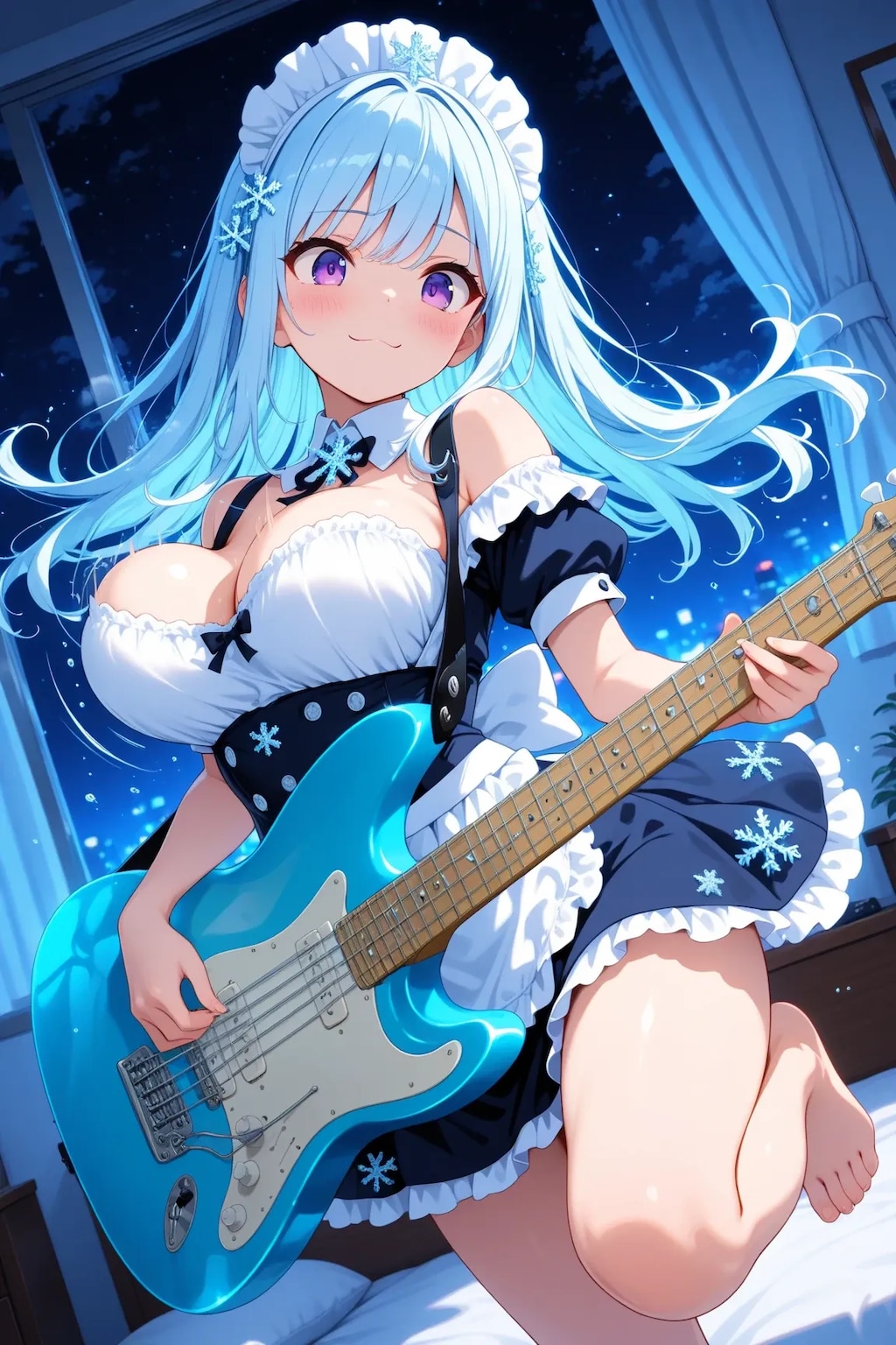 透明なエレキギターを弾く✨