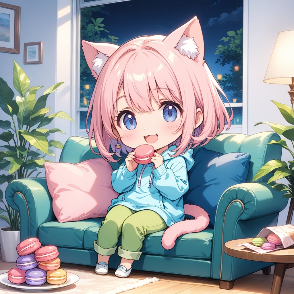 こんばんにゃん | の人気AIイラスト・グラビア