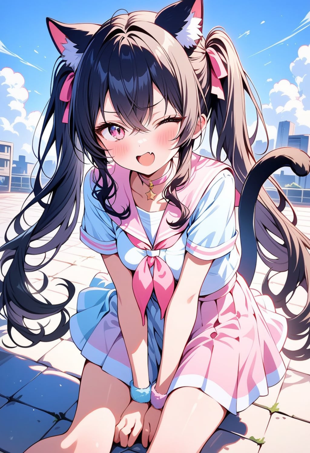 うちの子たちと制服アニマル