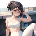 スポーツウェアの眼鏡っ娘 3枚目
