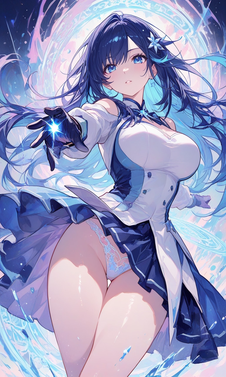 魔法を使おうとするとなぜかローアングルに