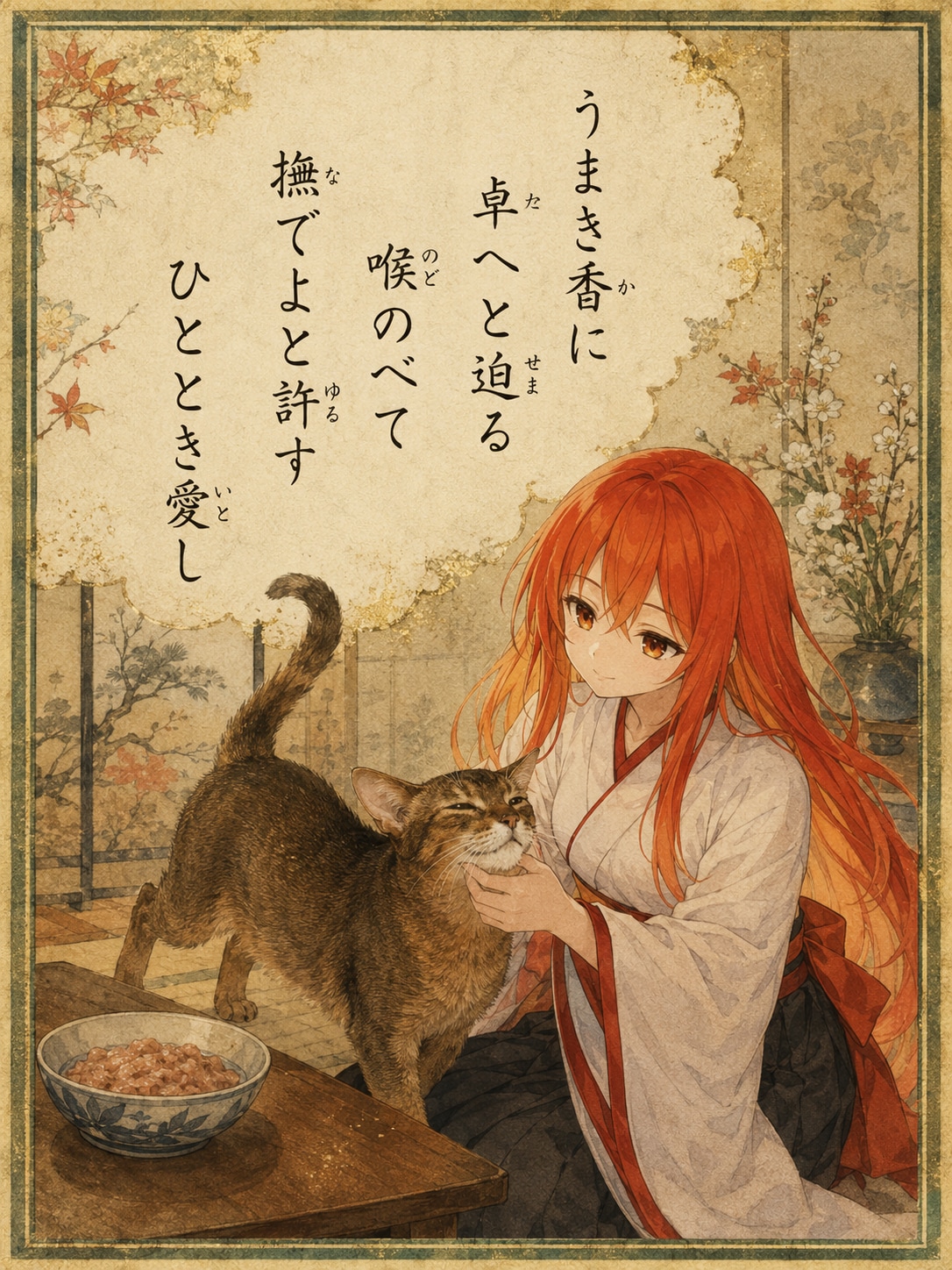 猫ちゃんと一緒　撫でる許可が出た日 | の人気AIイラスト・グラビア