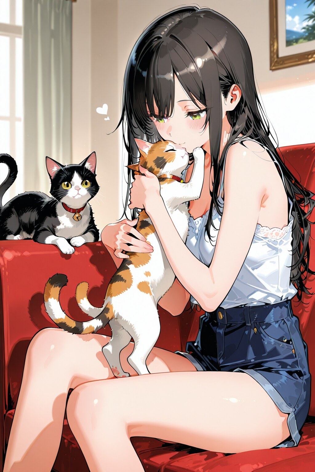 美少女と猫 | の人気AIイラスト・グラビア