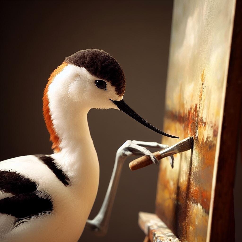 Shorebird painting