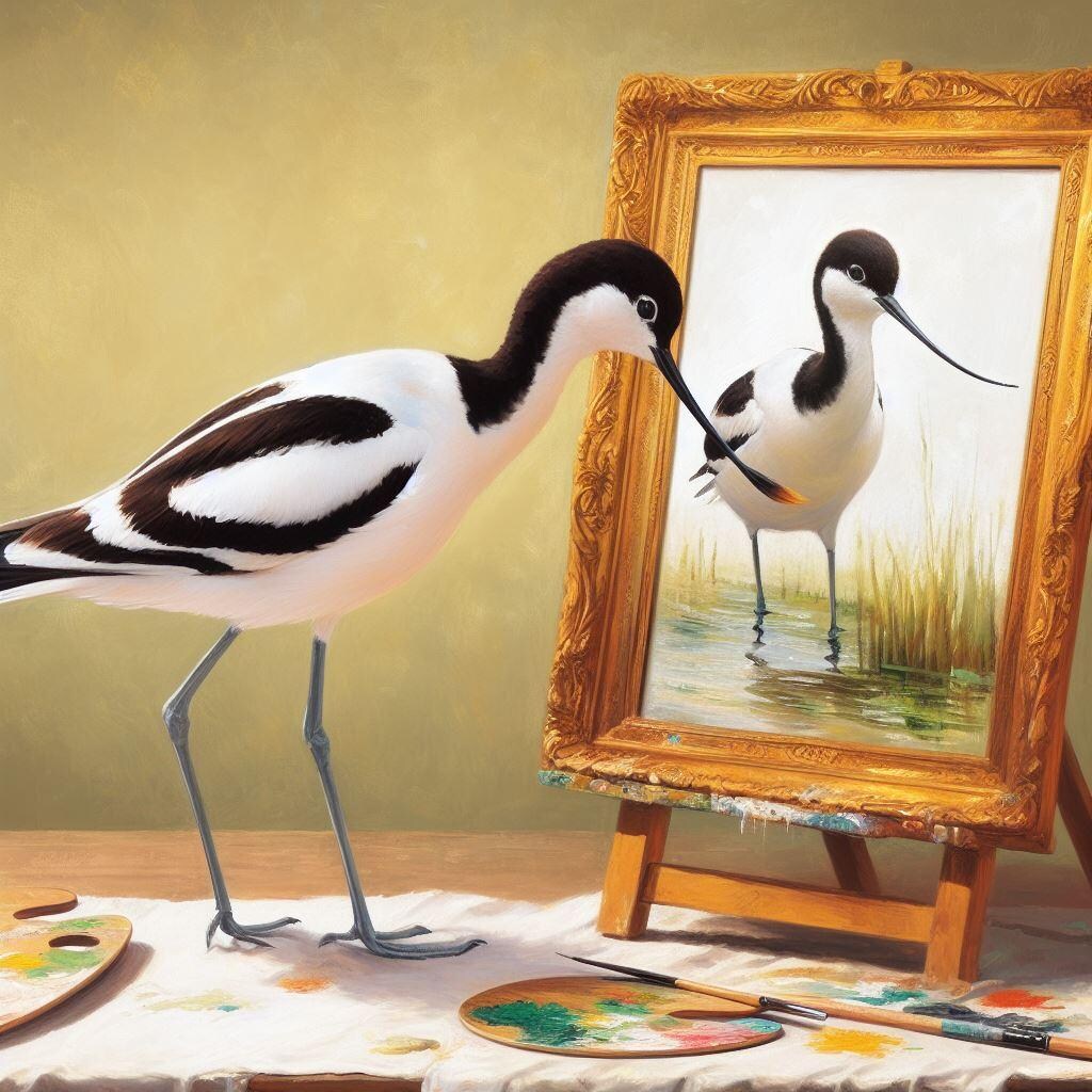 Shorebird painting