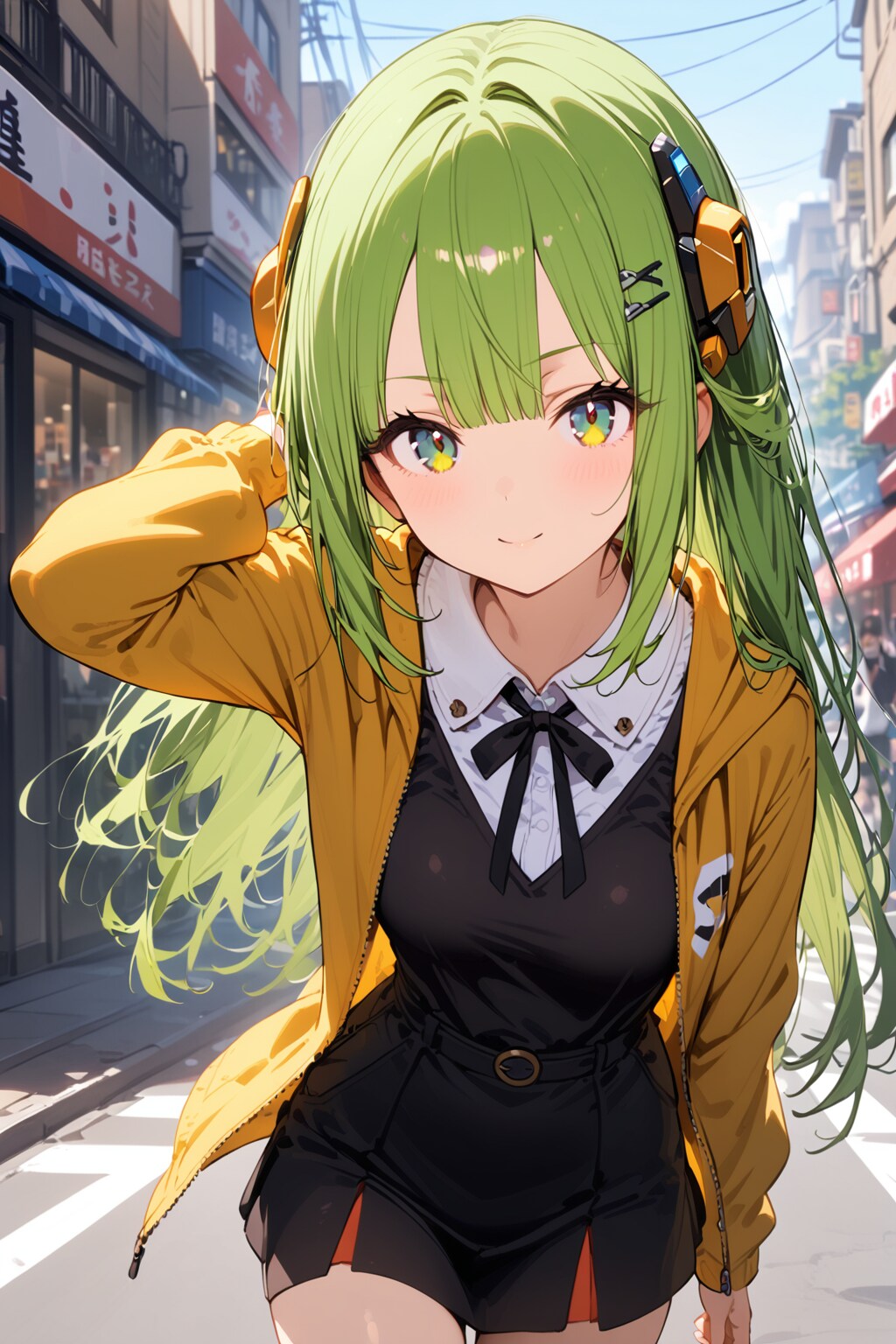 【習作】緑髪のメカ娘