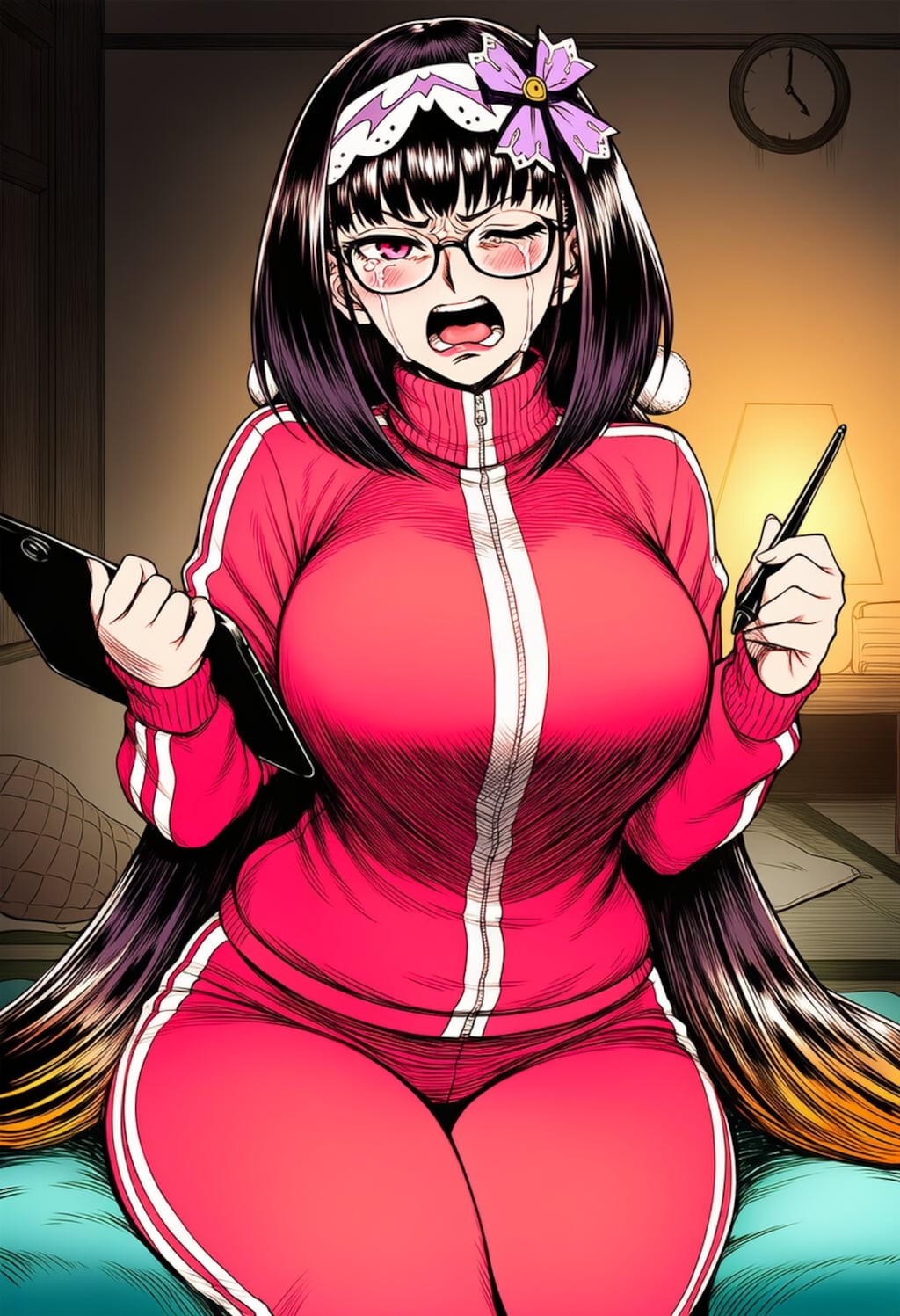 怒るジャージコスプレインドア人妻