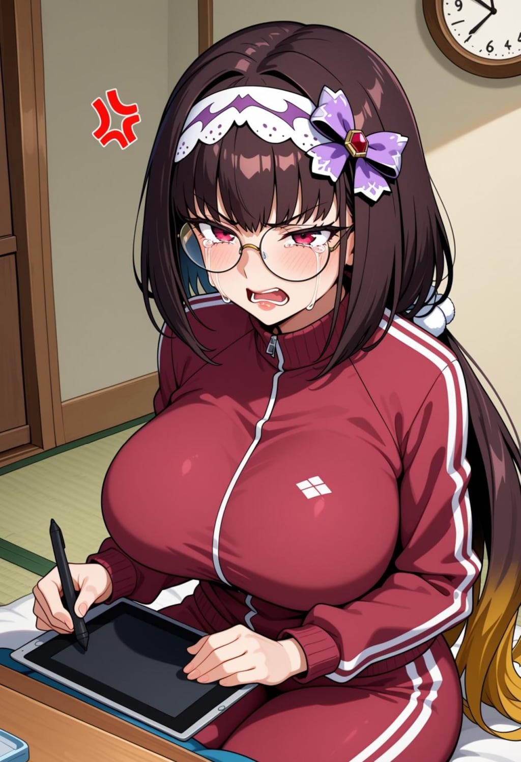 怒るジャージコスプレインドア人妻