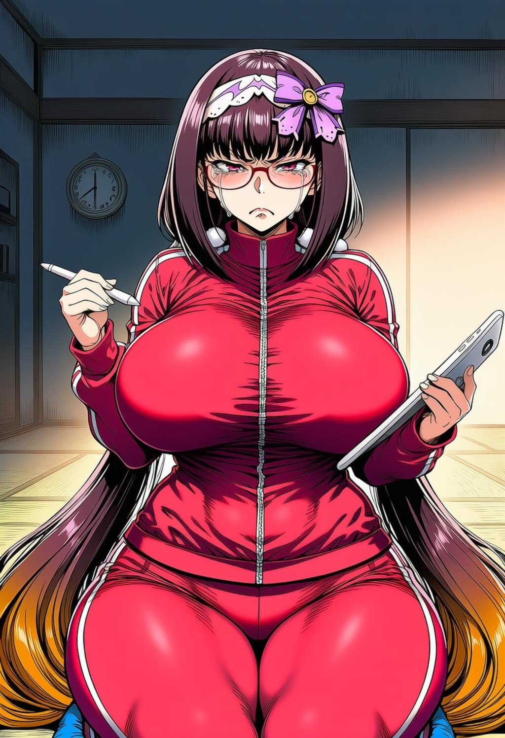 怒るジャージコスプレインドア人妻