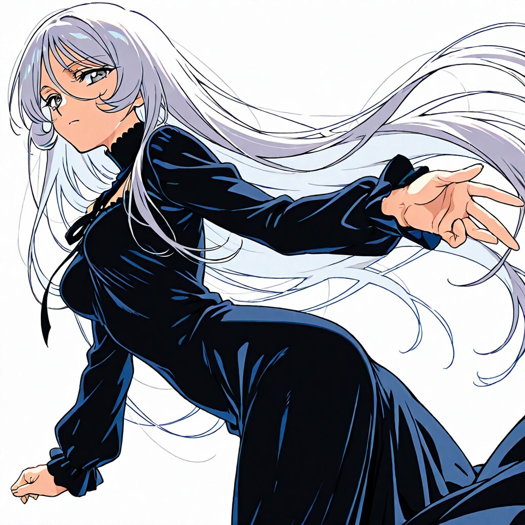 銀髪の女性