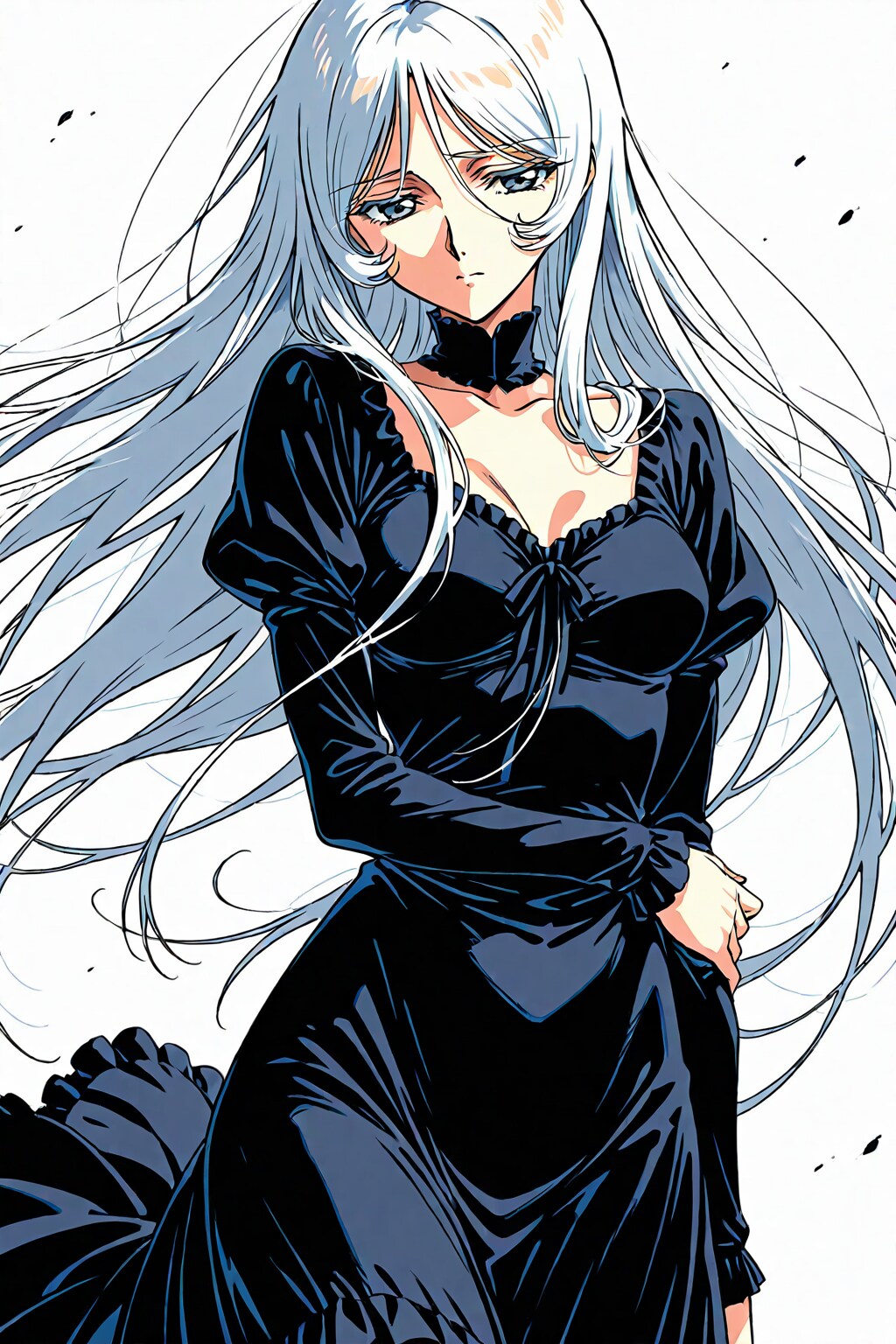 銀髪の女性