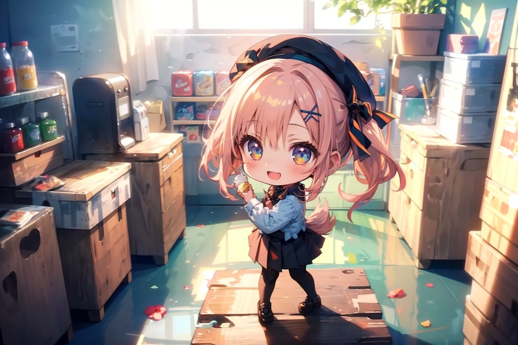 目の色が、虹っぽいのでた-。