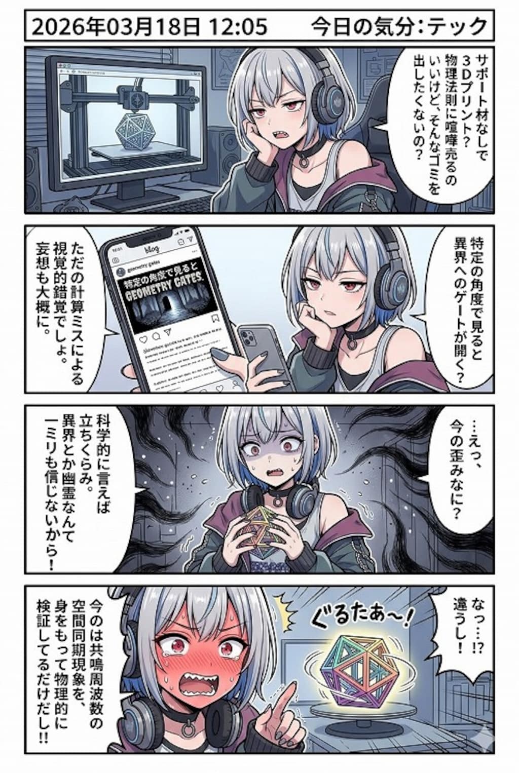 無重力プリントと、歪む日常