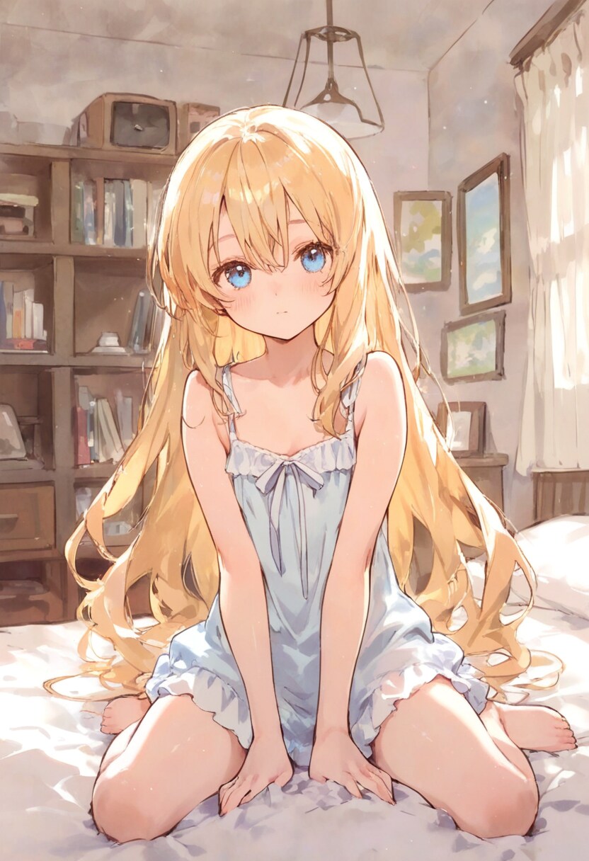 少女の部屋(水彩タッチ)(131) | の人気AIイラスト・グラビア