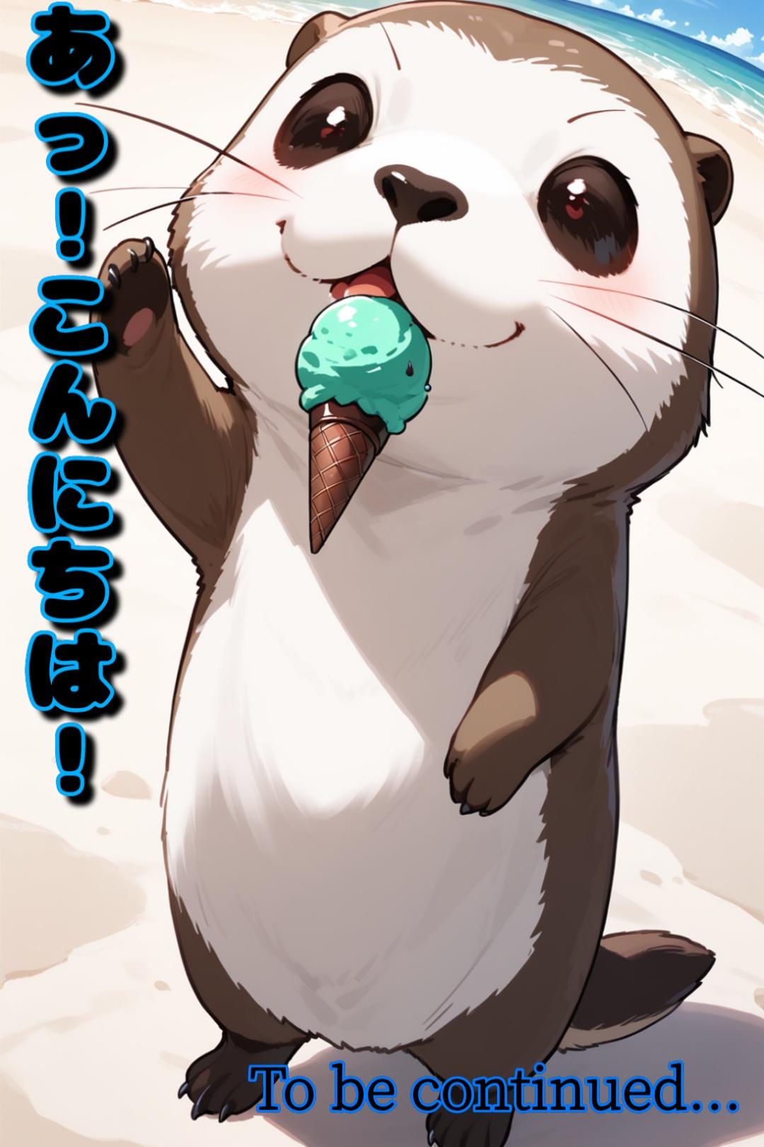 【チョコミント】カワウソさん未来予想図