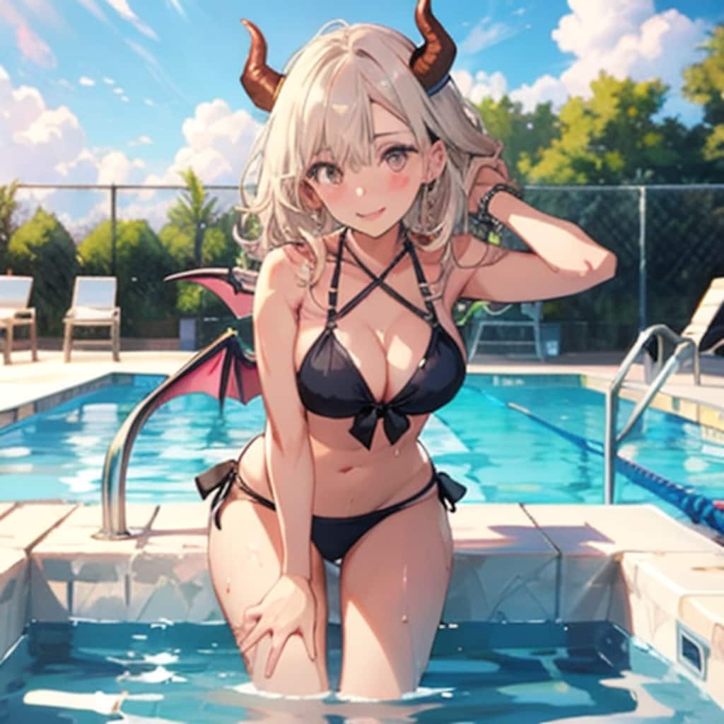 プールの悪魔っ子250822