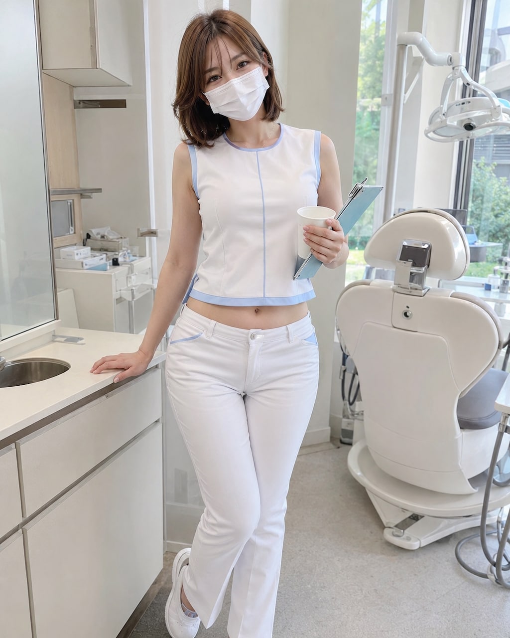 へそ出し歯医者さん