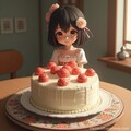 ケーキと少女 4枚目