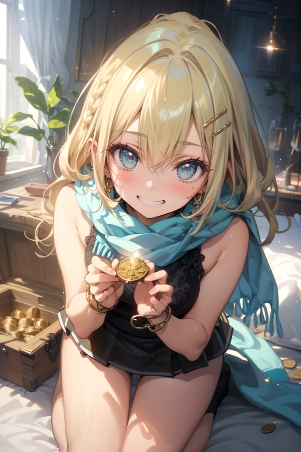 金髪シーフちゃん「金貨！むふふふふ」