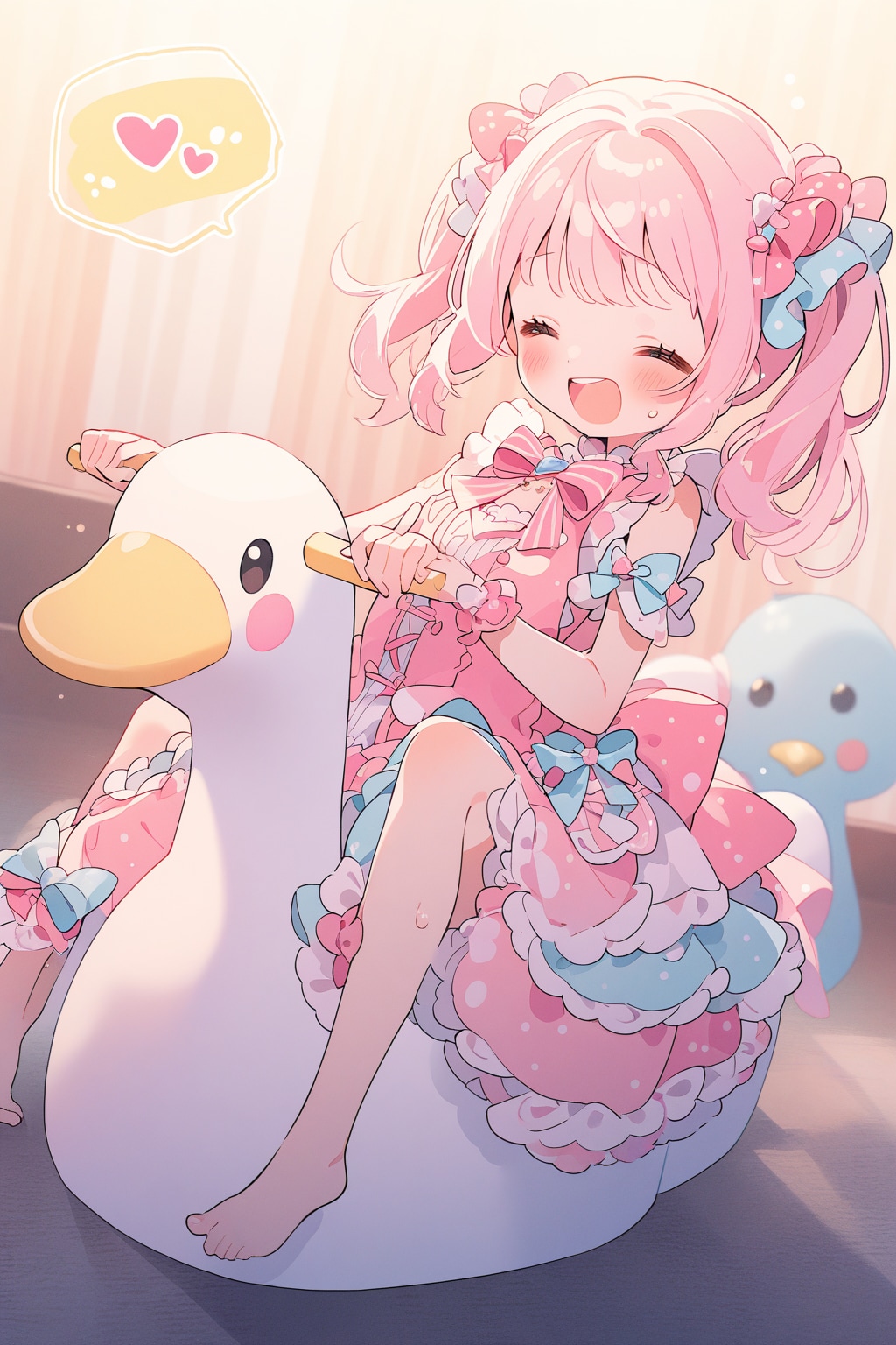 謎のアヒルさんを乗りこなすアイドル | の人気AIイラスト・グラビア