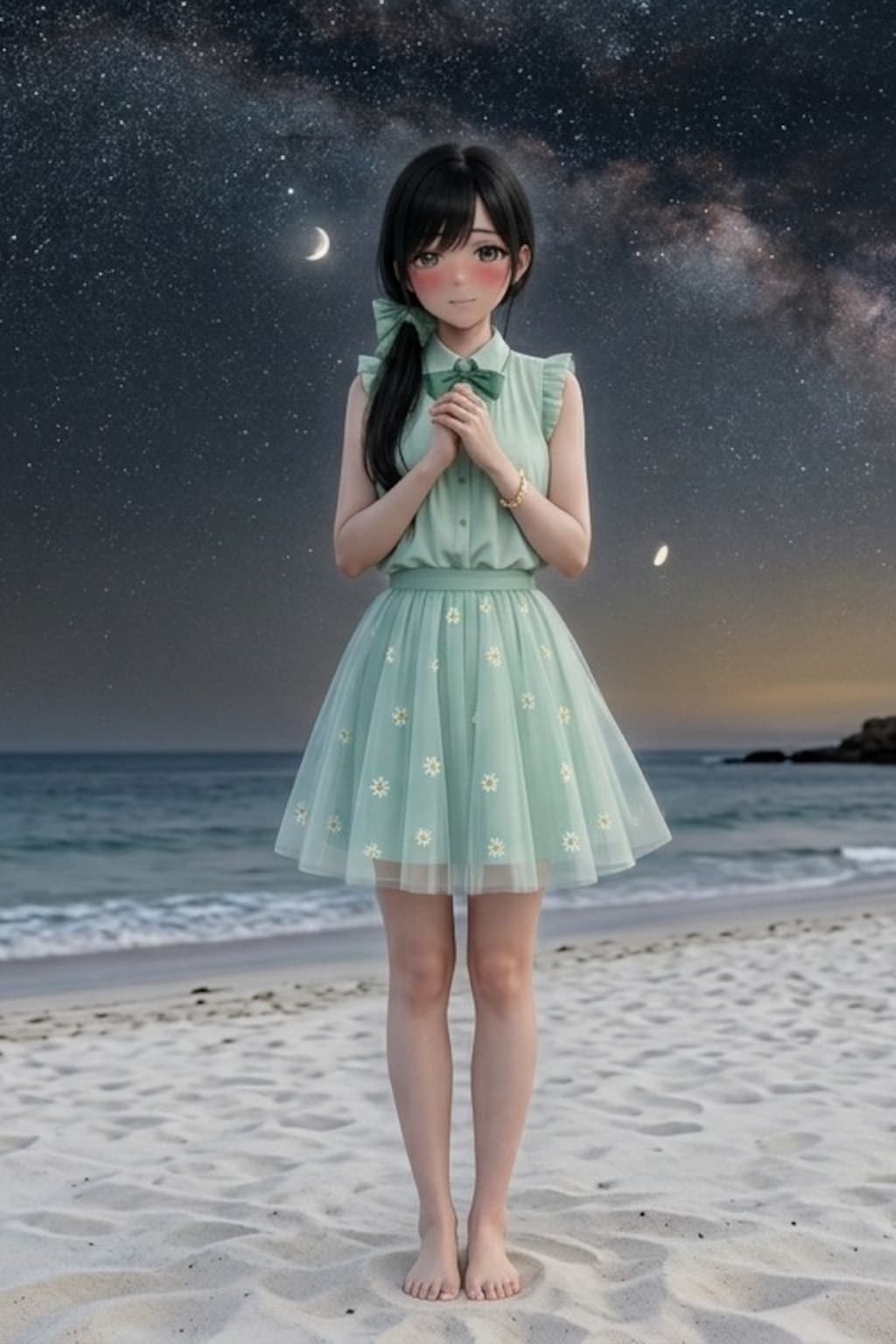 Gemini🌊🌟夜の浜辺
