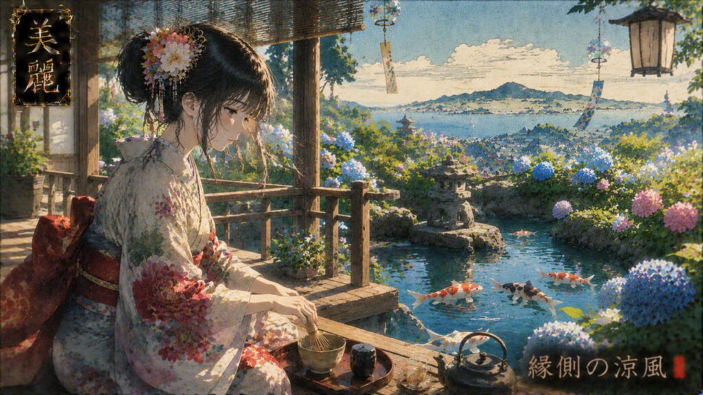 Beautiful Japanese-style illustration / 和風美麗イラスト #patreon #ChatGPT #customGPT #GPTs  #美麗 #和風美麗 #美麗アー