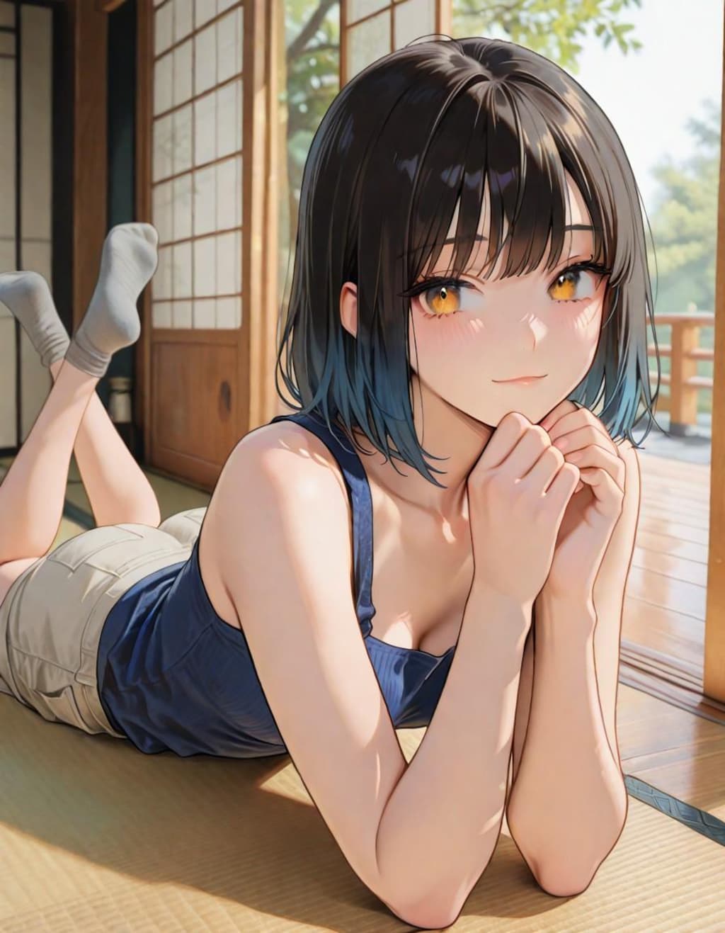 婆ちゃん家に来てる