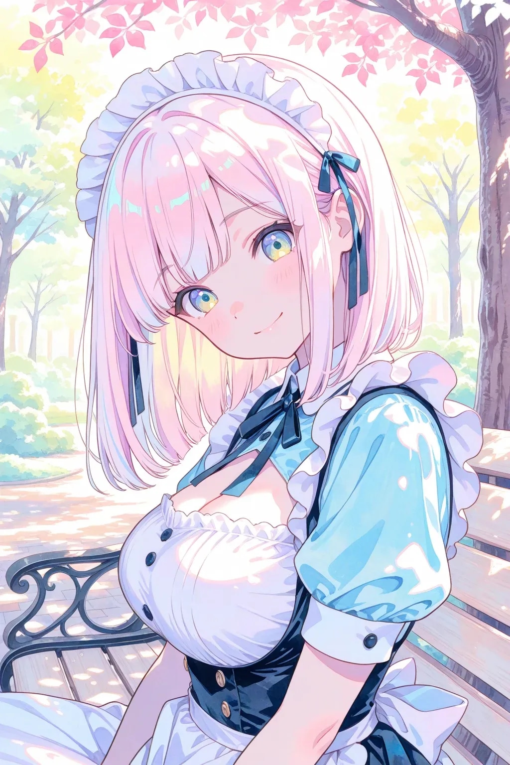 メイドさんと公園さんぽ