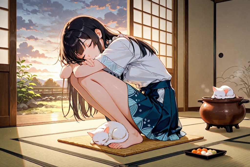 猫と昼寝