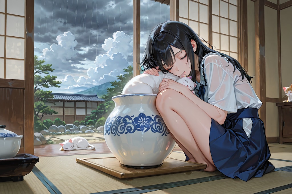 猫と昼寝