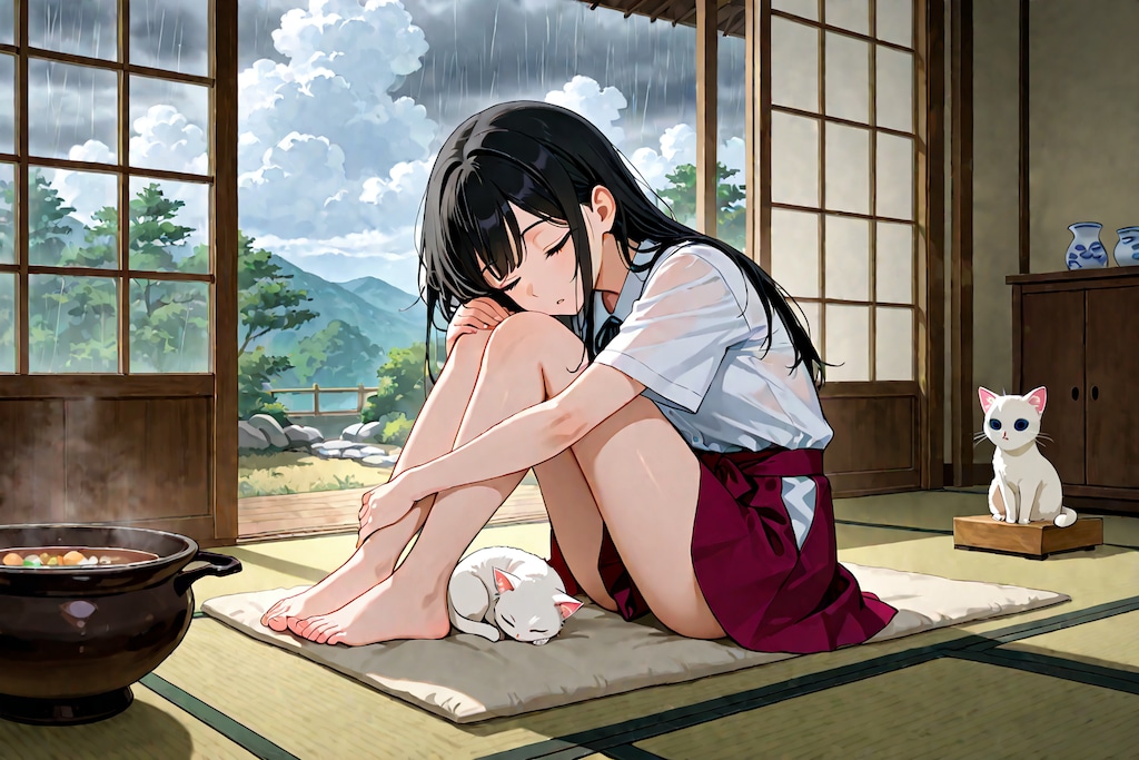 猫と昼寝