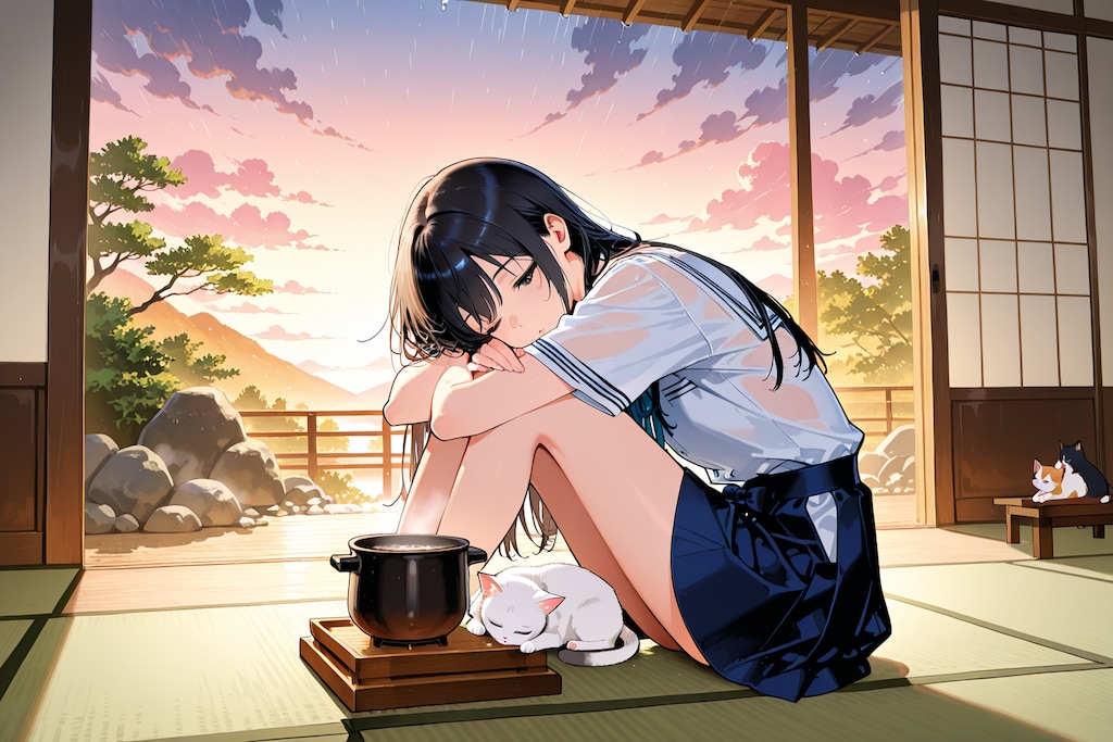 猫と昼寝