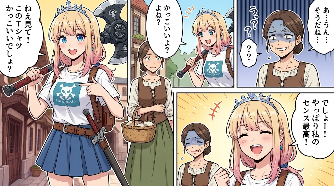 姫騎士さんの私服がダサすぎる第一話