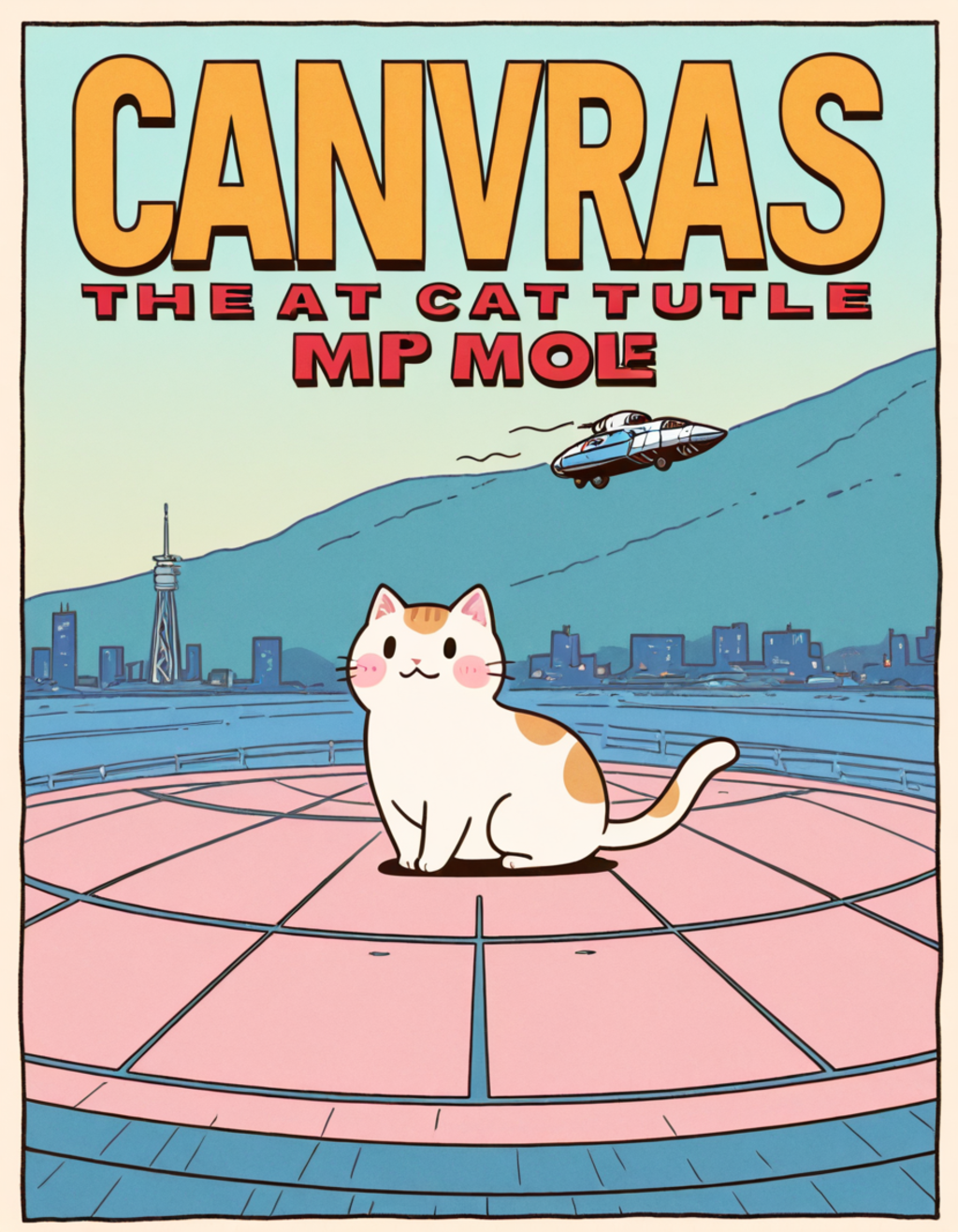 猫のSF映画ポスター