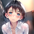 white shirt, black lingerie 10枚目
