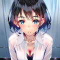 white shirt, black lingerie 4枚目