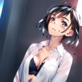 white shirt, black lingerie 5枚目