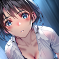 white shirt, black lingerie 12枚目