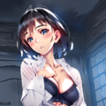 white shirt, black lingerie 9枚目