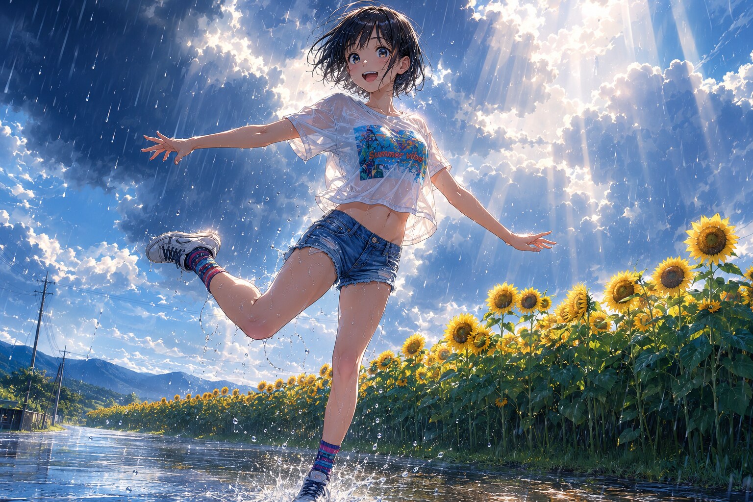 雨も楽し