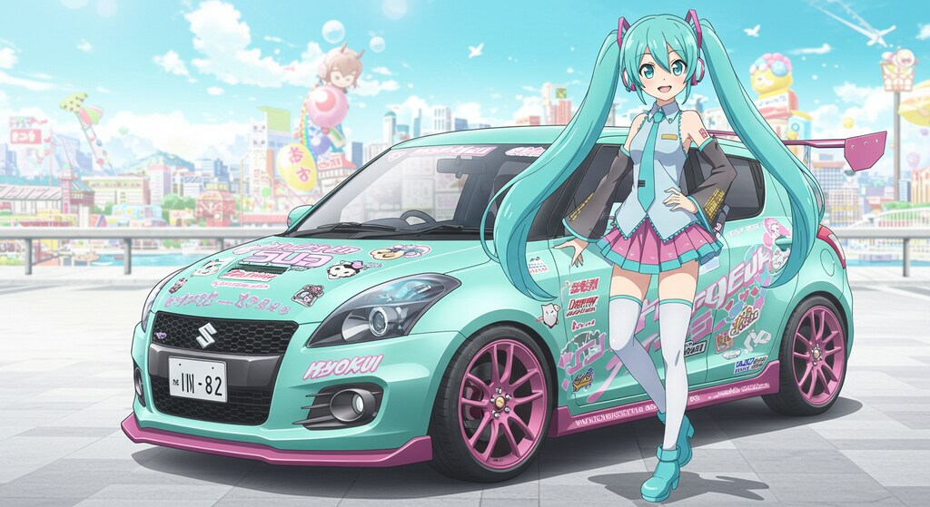 初音ミクとスイフトスポーツ