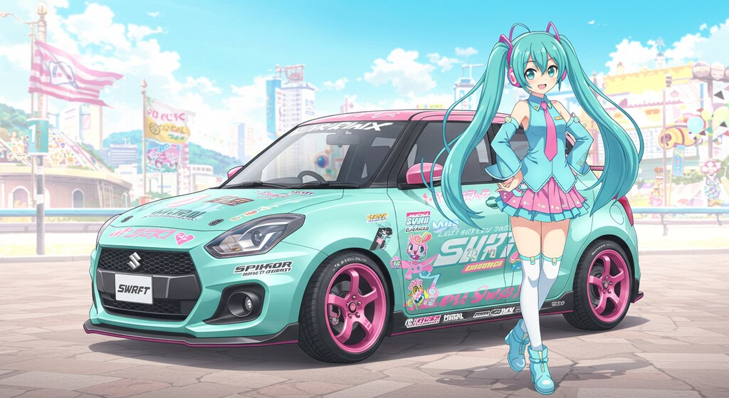 初音ミクとスイフトスポーツ