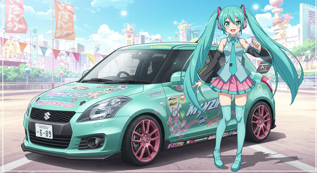 初音ミクとスイフトスポーツ