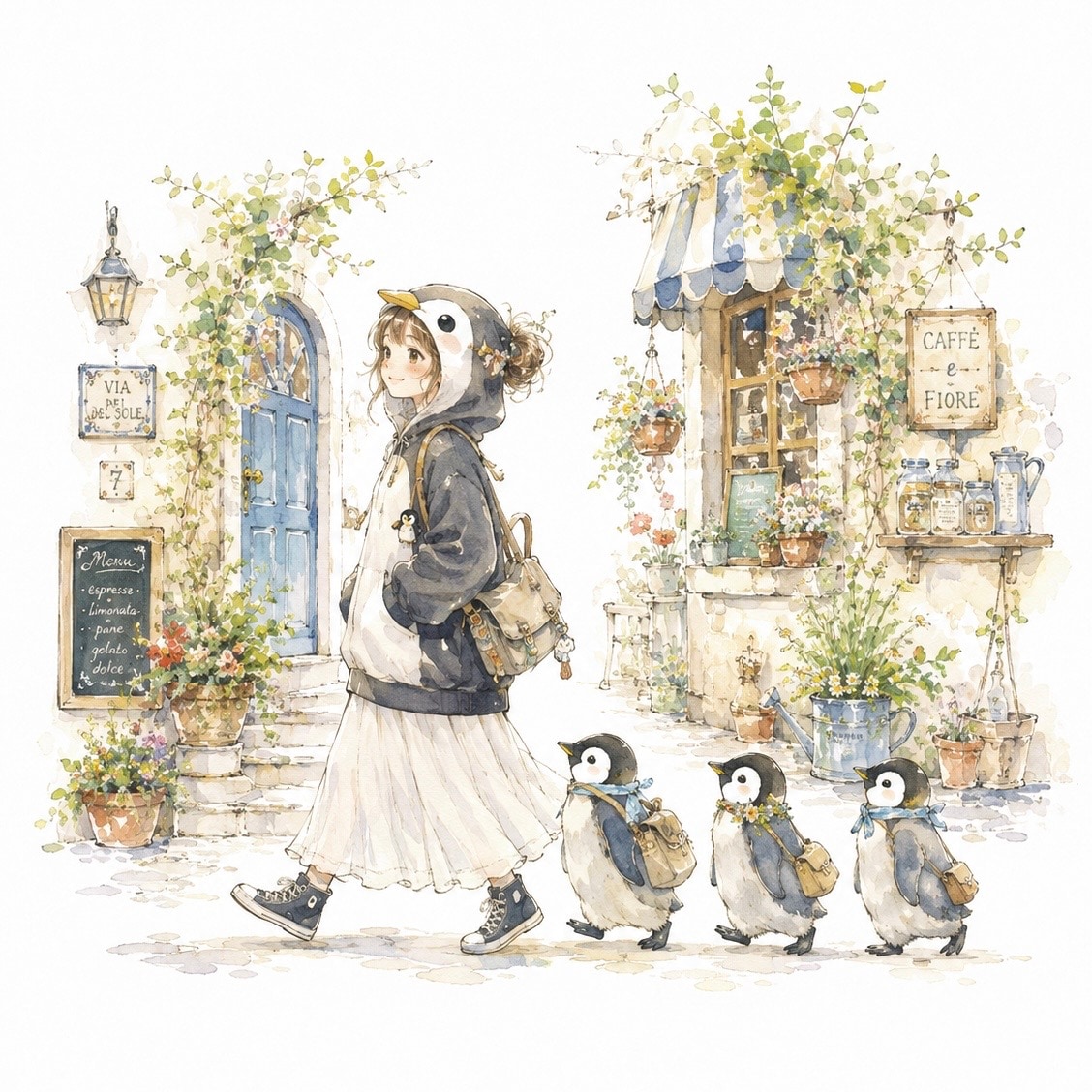 ペンギンさん街をゆく