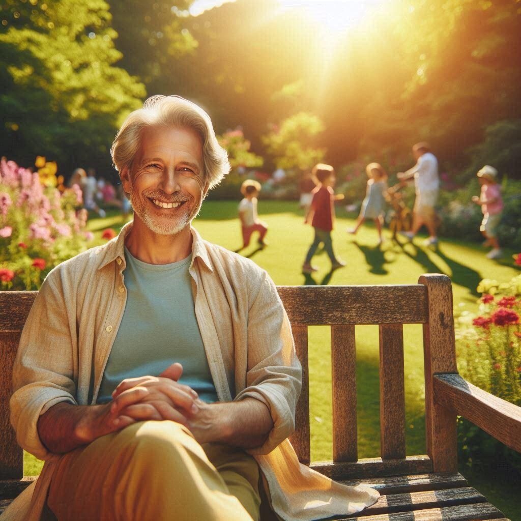 日向ぼっこおじさん