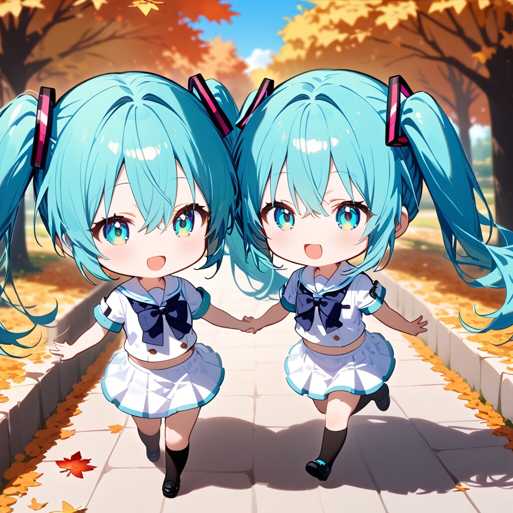 双子のミクちゃん